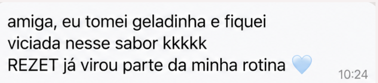 Feedback de cliente sobre a rezet 1